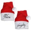 Beistle Plush Naughty and Nice Santa Hat view 3