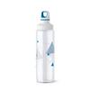 Emsa 518308 Transparent Plastic Water Bottle 6.8 x 6.9 x 28 cm Triangle Blue view 1
