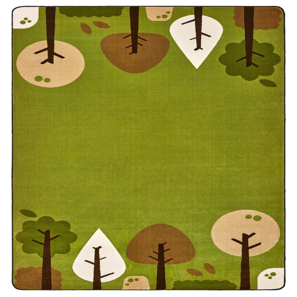 Carpets for Kids 33754 KIDSoft Tranquil Trees Decorative Rug 4ft x 6ft Rectangle Green
