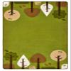 Carpets for Kids 33754 KIDSoft Tranquil Trees Decorative Rug 4ft x 6ft Rectangle Green view 1