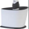 Clorox Covered Toilet Brush and Caddy with Splash Guard & Non-Skid Base, 2-Piece, White view 1