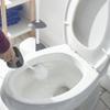 Clorox Covered Toilet Brush and Caddy with Splash Guard & Non-Skid Base, 2-Piece, White view 4
