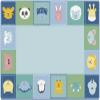 Carpets for Kids 5854 KIDSoft Baby Animals Border Nursery Playroom Baby Rug 4ft x 6ft Rectangle Blue view 1