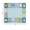 Carpets for Kids 5854 KIDSoft Baby Animals Border Nursery Playroom Baby Rug 4ft x 6ft Rectangle Blue view 2