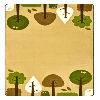 Carpets for Kids 29754 KIDSoft Tranquil Trees Decorative Rug 4ft x 6ft Rectangle Tan Brown