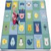 Carpets for Kids 1854 KIDSoft Animal Patchwork Nursery Rug 6ft x 4ft Rectangle Soft Blue view 3