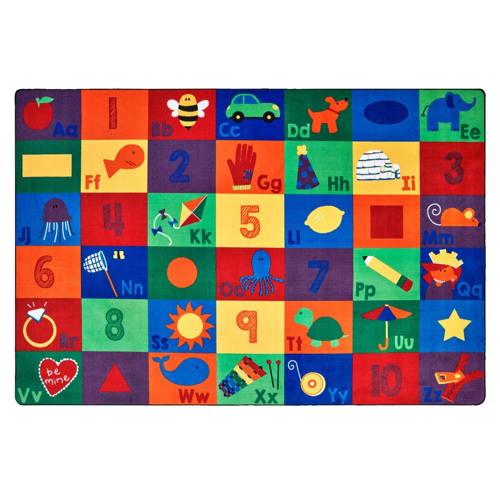 Carpets for Kids 6734 Seating Literacy Classroom Kids Room Rug 8ft 4in x 13ft 4in Rectangle Multi Color