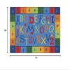 Carpets for Kids 4554 KIDSoft Alphabet Around Literacy Classroom Seating Rug 4ft x 6ft Rectangle Multi Color view 2