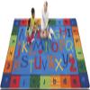 Carpets for Kids 4554 KIDSoft Alphabet Around Literacy Classroom Seating Rug 4ft x 6ft Rectangle Multi Color view 3