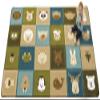 Carpets for Kids 43754 KIDSoft Animal Patchwork Rug 6ft x 4ft Rectangle Brown view 3