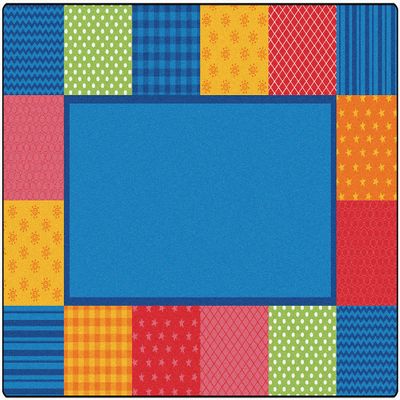 Carpets for Kids 1954 Kidsoft Pattern Blocks Playroom Nursery Rug 4ft x 6ft Rectangle Multi Color