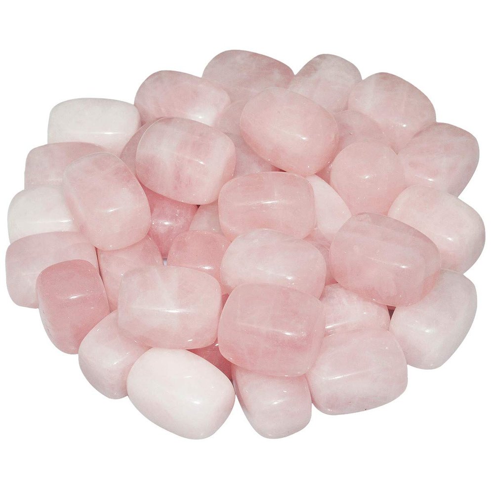 mookaitedecor 1lb Tumbled Stones Polished Crystals Healing, Reiki, Chakra & Wicca,Rose Quartz