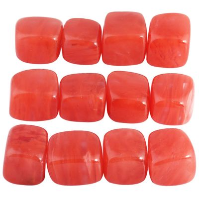 mookaitedecor 1lb Tumbled Stones Polished Crystals Healing, Reiki, Chakra & Wicca,Cherry Quartz