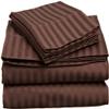 400 Thread Count 4-Piece Sheet Standard Bunk Bed Size (39" x 75") Chocolate Stripe Fit Up to 22" Deep Mattress 100% Egyptian Cotton view 1
