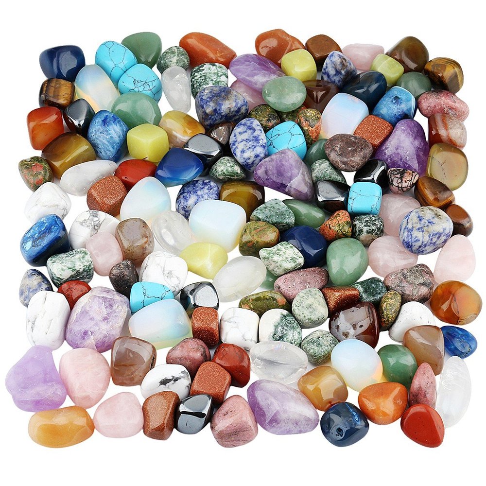 mookaitedecor 1lb Tumbled Stones Polished Crystals Healing, Reiki, Chakra & Wicca,Tiger's Eye