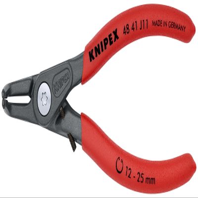 KNIPEX Tools 48 41 J11 Precision Circlip Snap-Ring Pliers with Limiter, Internal 90-Degree Angle