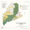 18" x 24" 1987 Map of Maine Status of Soil Surveys view 1
