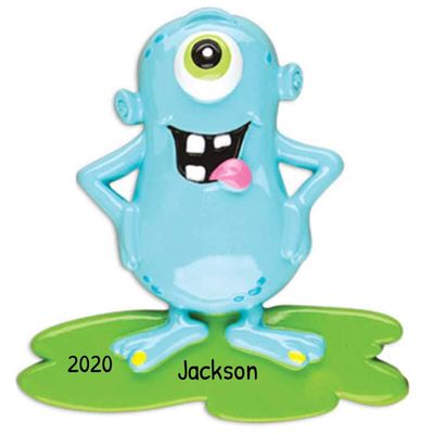 3D Toddler Ornaments for Christmas Tree 2025 - Blue Monster Ornament for Kids Ornament for Girl Personalized Christmas Ornaments for Kids Gifts for Boys Monster Keepsake Toddler Boy Decorations