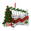 3D Stocking Family of 5 Christmas Ornament 2025 Personalized Family Christmas Ornaments 2025 | Xmas Keepsake Personalized Tree Ornaments Customizable Gifts of Holiday Stockings of Five Ornament view 2