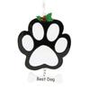 3D Paw Print Christmas Ornament 2025 - Personalized Bone Ornaments for Christmas Tree Puppy Bones Custom Dog Ornaments for Xmas Tree Unique Xmas Gifts for Dogs Gifts for Dog Lovers & Pets Black Paws view 1