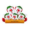 3D Fox Family of 5 Christmas Ornament 2025 Personalized Family Christmas Ornaments 2025 | Holiday Keepsake Foxes Personalized Tree Ornaments Customizable Gifts Woodland Animal Foxes of Five Ornament view 1