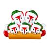 3D Fox Family of 5 Christmas Ornament 2025 Personalized Family Christmas Ornaments 2025 | Holiday Keepsake Foxes Personalized Tree Ornaments Customizable Gifts Woodland Animal Foxes of Five Ornament view 2
