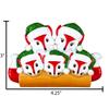 3D Fox Family of 5 Christmas Ornament 2025 Personalized Family Christmas Ornaments 2025 | Holiday Keepsake Foxes Personalized Tree Ornaments Customizable Gifts Woodland Animal Foxes of Five Ornament view 3