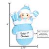 3D Personalized Babys First Christmas Ornament 2025 Boy | Blue Baby Mitten | Baby's First Christmas Ornament 2025 Baby Ornaments for Xmas Tree My 1st Xmas Boy Ornaments for New Parents Couples view 2
