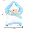 3D Personalized Babys First Christmas Ornament 2025 Boy | Blue Baby in Blanket | Baby's First Christmas Ornament 2025 Baby Ornaments for Xmas Tree My 1st Xmas Boy Ornaments for Couples New Parents view 2