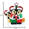 Black Bears Family of 3 Christmas Ornament 2025 Personalized Family Christmas Ornaments 2025 | Winter Holiday Hot Cocoa Personalized Tree Ornaments Customizable Gifts Santa Hat Bear of Three Ornament view 2