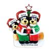 Black Bears Family of 3 Christmas Ornament 2025 Personalized Family Christmas Ornaments 2025 | Winter Holiday Hot Cocoa Personalized Tree Ornaments Customizable Gifts Santa Hat Bear of Three Ornament view 3