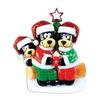 Black Bears Family of 3 Christmas Ornament 2025 Personalized Family Christmas Ornaments 2025 | Winter Holiday Hot Cocoa Personalized Tree Ornaments Customizable Gifts Santa Hat Bear of Three Ornament view 4