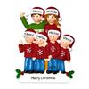 3D Sweater Family of 6 Christmas Ornament 2025 Personalized Family Christmas Ornaments 2025 | Group Selfie Smartphone Personalized Tree Ornaments Customizable Gifts Holiday Selfie of Six Ornament view 1
