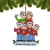 3D Sweater Family of 6 Christmas Ornament 2025 Personalized Family Christmas Ornaments 2025 | Group Selfie Smartphone Personalized Tree Ornaments Customizable Gifts Holiday Selfie of Six Ornament view 2