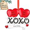 3D Personalized Our First Christmas Ornament 2025 | Custom Two Red Heart XOXO Couple Ornaments Couples Ornament 2025 Family of 2 Unique for a Couple Ornaments Couples Unique Gifts view 1