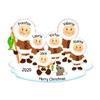 3D Eskimo Family of 6 Christmas Ornament 2025 Personalized Family Christmas Ornaments 2025 | Ice Boots Parkas Personalized Tree Ornaments Customizable Gifts for Arctic Winter Fishing of Six Ornament view 1