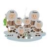 3D Eskimo Family of 6 Christmas Ornament 2025 Personalized Family Christmas Ornaments 2025 | Ice Boots Parkas Personalized Tree Ornaments Customizable Gifts for Arctic Winter Fishing of Six Ornament view 2