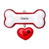 3D Red Dogs Bone Christmas Ornament 2025 - Personalized Puppy Ornaments for Christmas Tree - Custom Dog Ornaments for Xmas Tree Unique Xmas Gifts for Dogs Gifts for Dog Lovers & Pets Paw Treats Heart view 1
