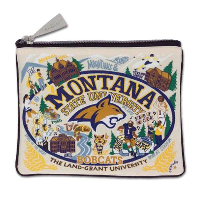Catstudio Montana State University Collegiate Zipper Pouch Purse | Holds Your Phone, Coins, Makeup, Dog Treats, & Tech Tools