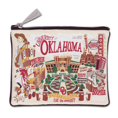 Catstudio University of Oklahoma Collegiate Zipper Pouch Purse | Holds Your Phone, Coins, Makeup, Dog Treats, & Tech Tools