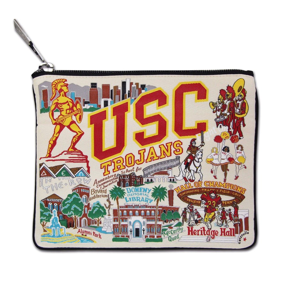 Catstudio University of Southern California (USC) Collegiate Zipper Pouch Purse | Holds Your Phone, Coins, Makeup, Dog Treats, & Tech Tools