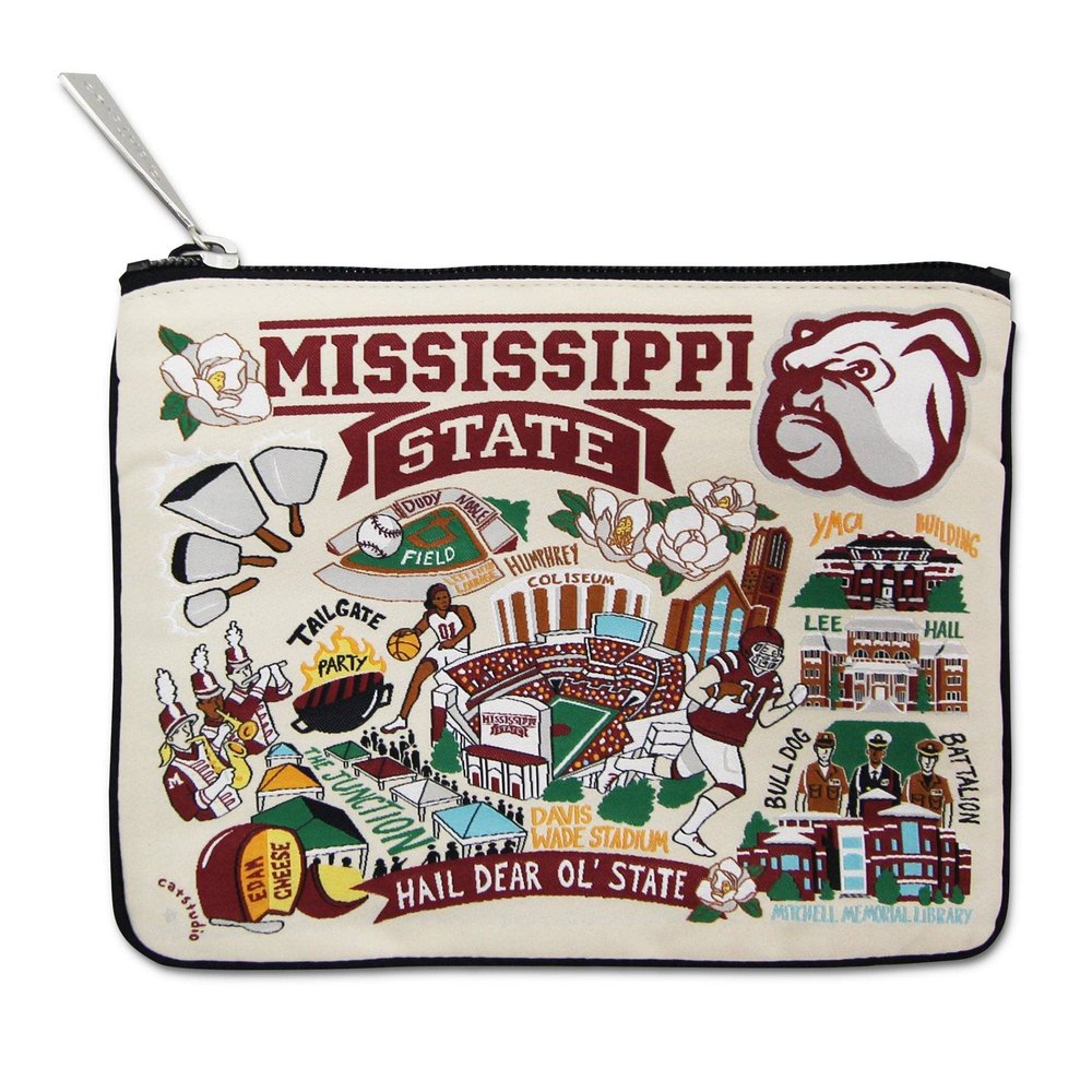 Catstudio Mississippi State University Collegiate Zipper Pouch Purse | Holds Your Phone, Coins, Makeup, Dog Treats, & Tech Tools