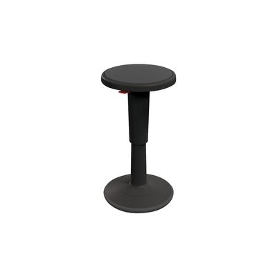 MooreCo 17-24" Plastic Hierarchy Height Adjustable Grow Tall Stool in Black