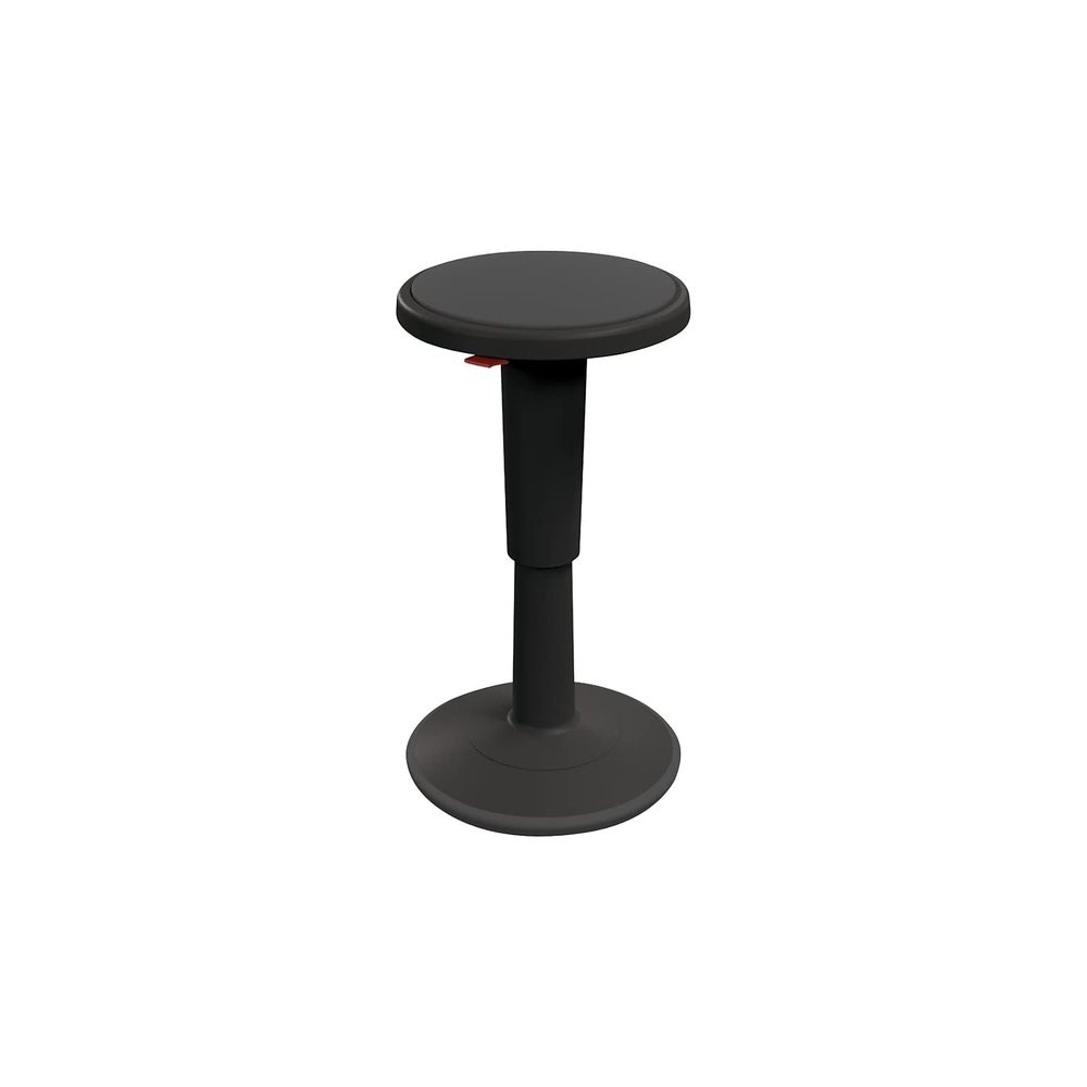 MooreCo 17-24" Plastic Hierarchy Height Adjustable Grow Tall Stool in Black