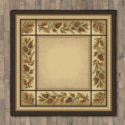 BLACK FOREST DECOR Pine Mansions Rug - 8 Ft. Square