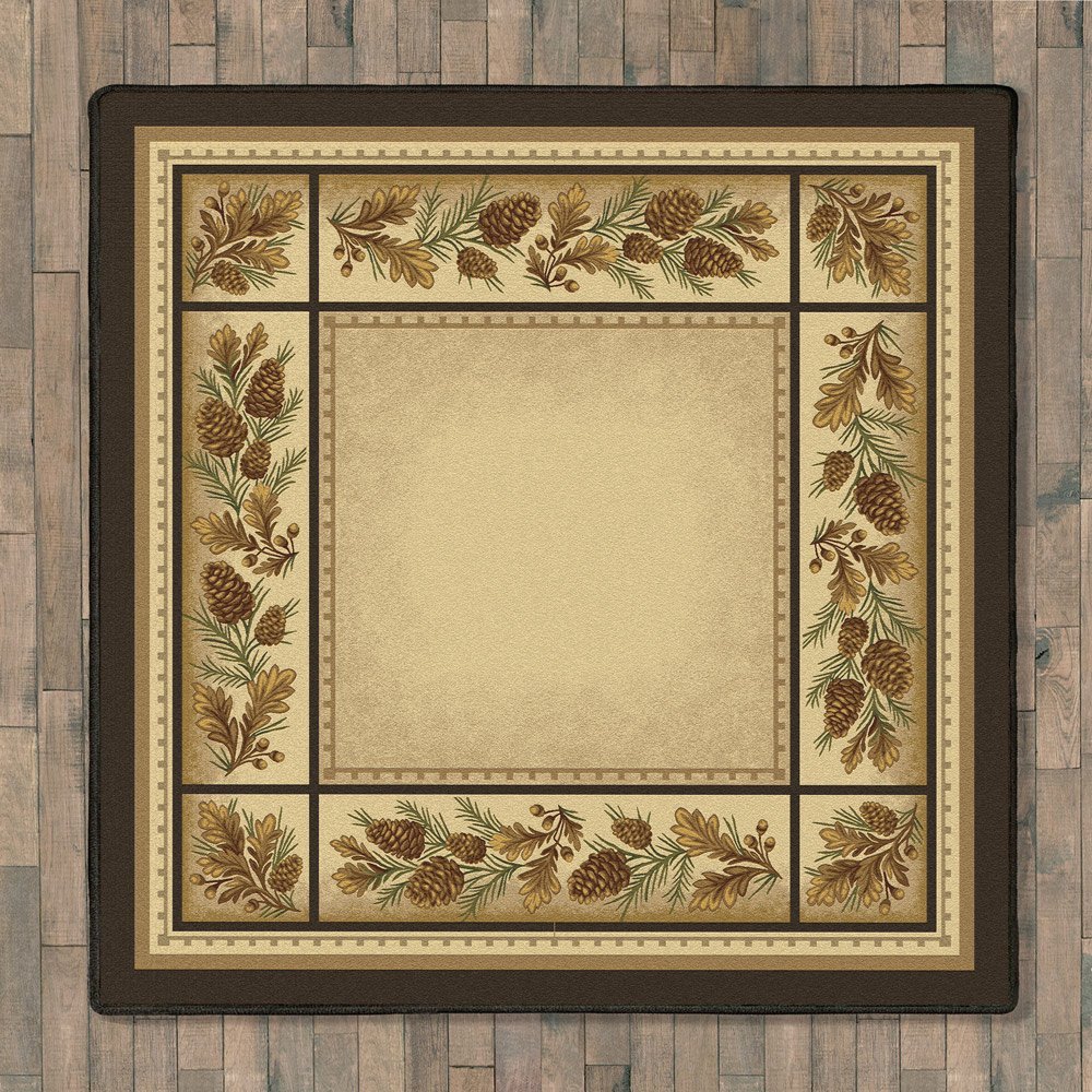 BLACK FOREST DECOR Pine Mansions Rug - 8 Ft. Square