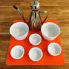Square Serving Mat/Table Protector by Super Cool Creation, Orange Gloss - Large - 45 X 60 cm view 1