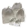 8x12 inches White Cotton Bags, Biodegradable and Reusable Quality Produce Bags, Single Drawstring Bags, Available in Different Quantities ( Pack of 12 ) view 4