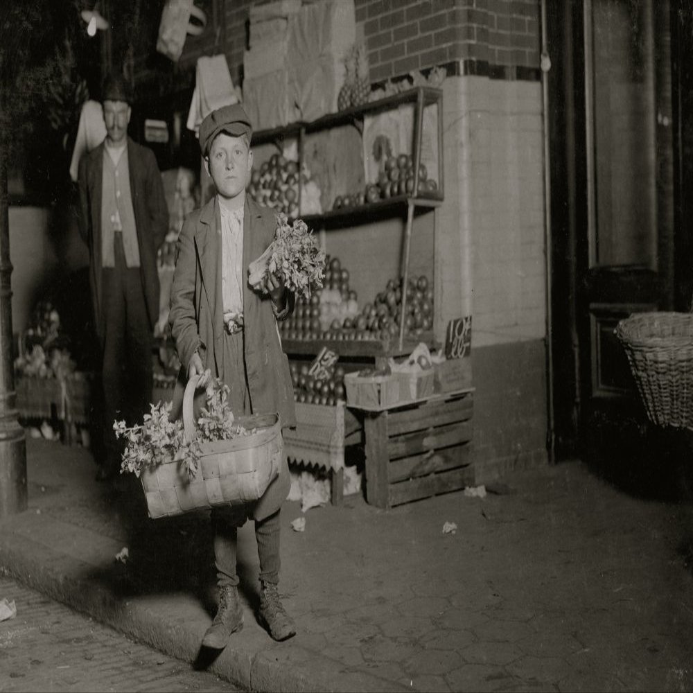 1030 PM At Center Market 11 yr old Celery Vendor Gus Strateges 212 Jackson Hall Alley He sold until 11 PM and was out again Sunday morning selling papers ana gum Has been in this country only a year a