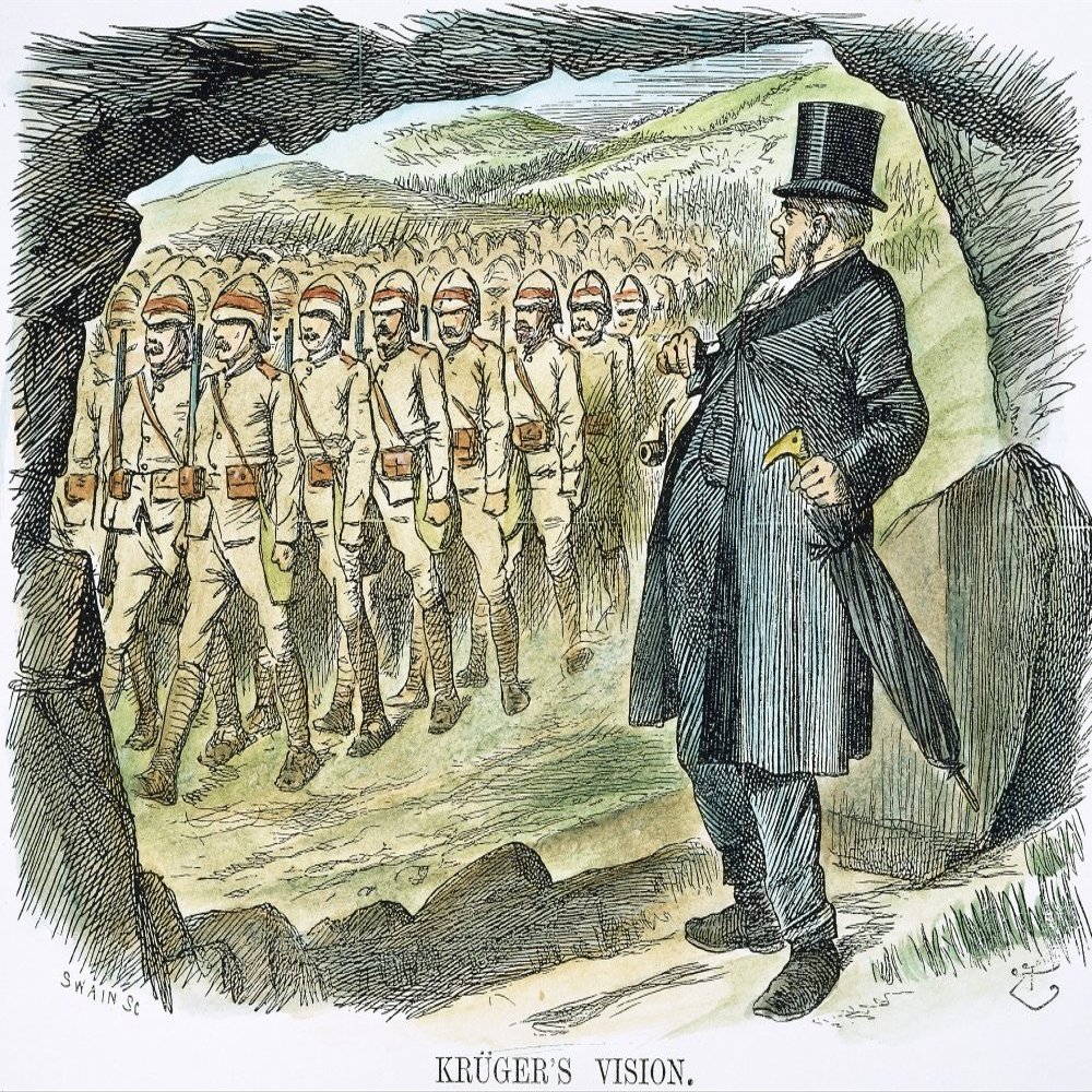 Boer War Cartoon 1899 NKrugerS Vision At The Outbreak Of The Boer War October 1899 Transvaal President Paul Kruger Imagines Seeing Endless Lines Of British Soldiers Contemporary English Cartoon By Joh